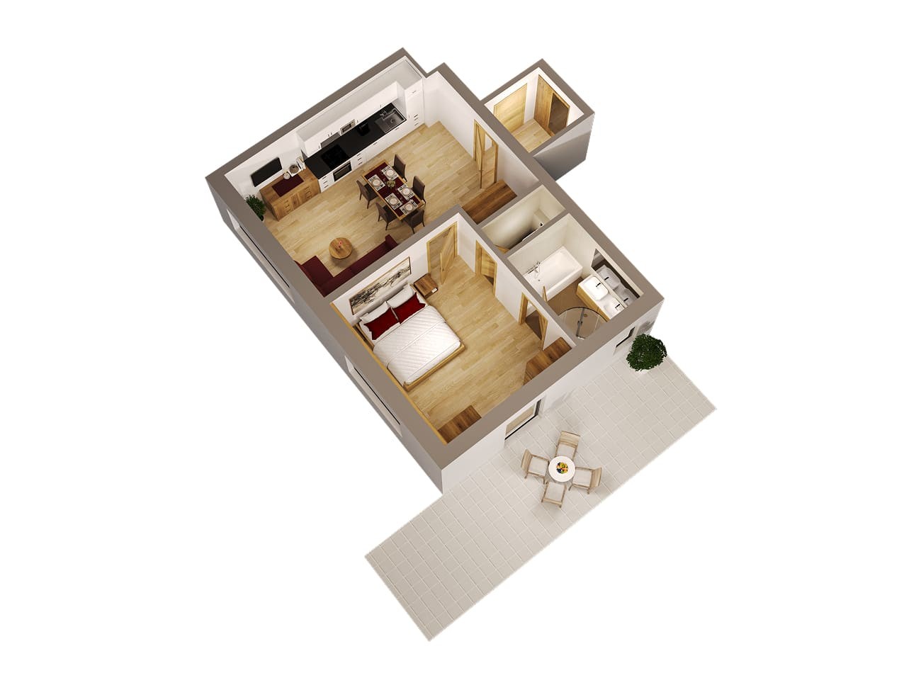 Grundriss Familienappartement A2