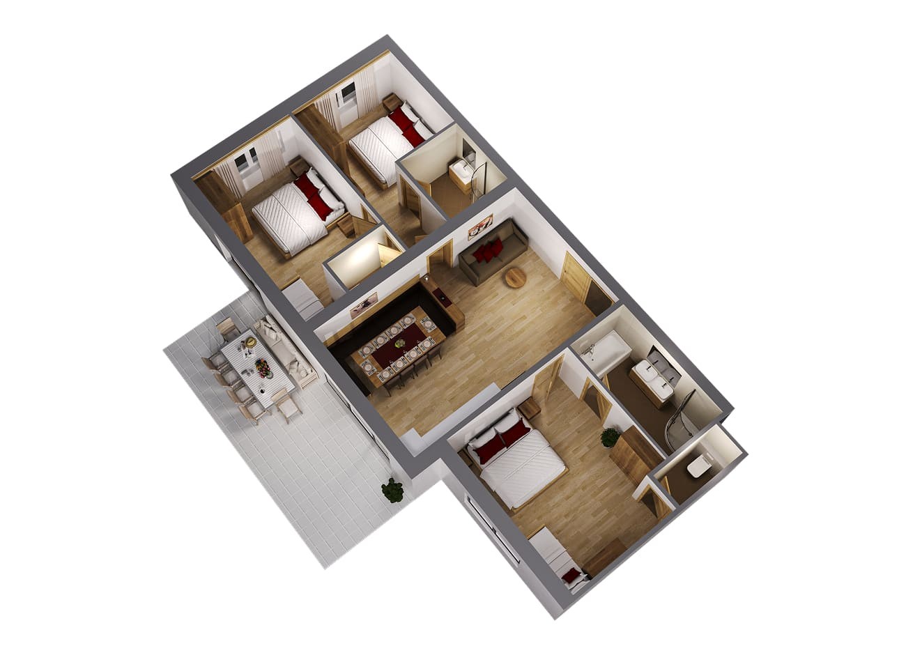 Grundriss Deluxe Appartement A3