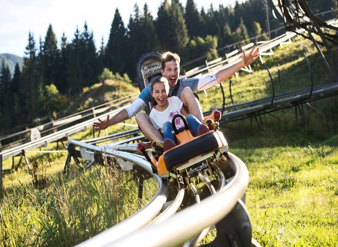 Die spektakul&auml;re Sommer Rodelbahn Lucky Flitzer in Flachau