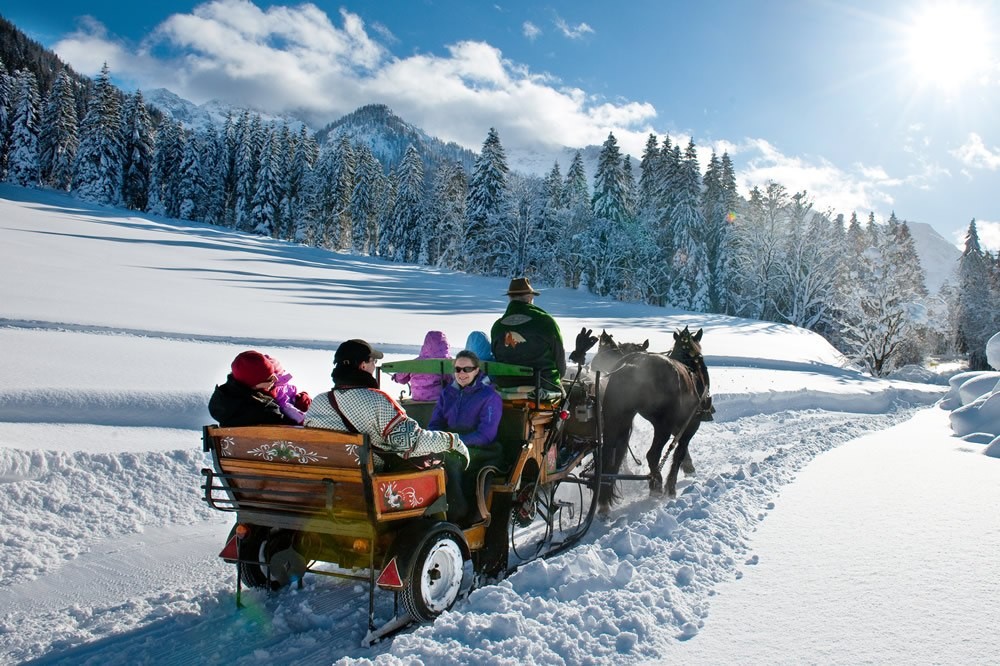 Fahrt mit dem Pferdeschlitten in Wagrain im SalzburgerLand